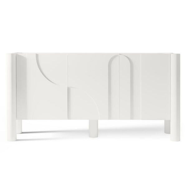 Dizajnová komoda Lunaria 160 cm biela