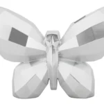 Dizajnová váza Motýľ 22 cm strieborná