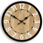 Drevené nástenné hodiny Berlin 33 cm biele/hnedé