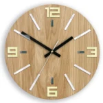 Drevené nástenné hodiny Dexi 33 cm dub prírodný