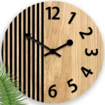 Drevené nástenné hodiny Londýn 33 cm hnedé/čierne
