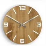 Drevené nástenné hodiny arabské 40 cm hnedé/strieborné