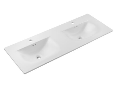 Dvojité keramické umývadlo Sky1 120 cm matné biele Dvojité keramické umývadlo Sky1 120 cm matné biele