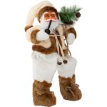 Figúrka Santa Clausa a Mikuláša 44 cm biela