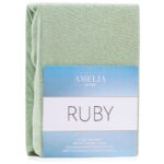 Froté plachta s gumou AmeliaHome Ruby olivová