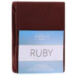 Froté prestieradlo s gumou AmeliaHome Ruby hnedé