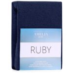 Froté prestieradlo s gumou AmeliaHome Ruby tmavomodré