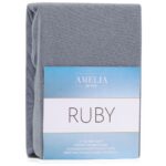 Froté prestieradlo s gumou AmeliaHome Ruby tmavosivé