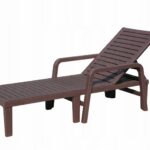 GARDEN LINE Záhradné lehátko 192 × 66 × 33 cm GardenLine Farba: tmavohnedá