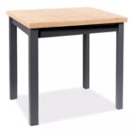 Jedálenský stôl Adam 80 cm dub artisan/čierny