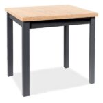 Jedálenský stôl Adam 90 cm dub artisan/čierny