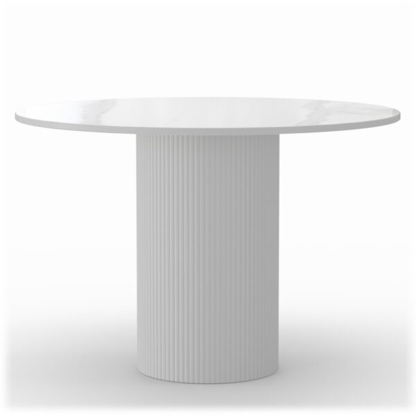 Jedálenský stôl MALAGA 110 cm biely mramor