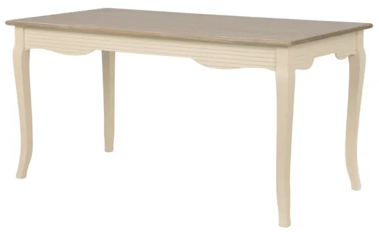 Jedálenský stôl Pesaro 160 cm z masívu krémový