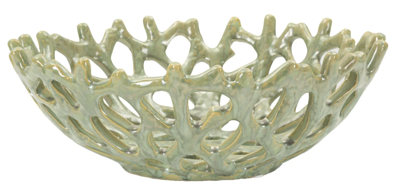 Keramická dekoratívna miska Coral 35 cm zelená Keramická dekoratívna miska Coral 35 cm zelená