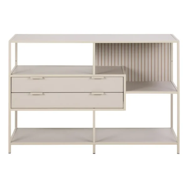 Knižnica Seaford III 114 cm sivá