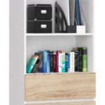 Knižnica Star 60 cm biela/dub sonoma