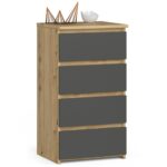 Komoda CL4 40 cm dub artisan/grafitovo šedá