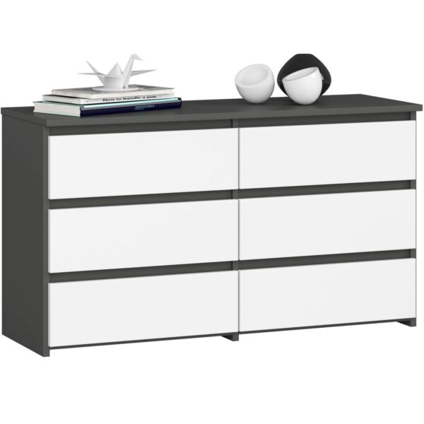 Komoda CL6 100 cm grafitovo šedá/biela