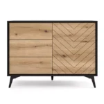Komoda Diamond KSZ 104 cm dub tmavý/čierna