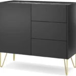 Komoda Harmony Va KSZ 97 cm čierna/čierny mramor