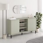 Komoda Houseland Frem 150 cm šedo-zelená
