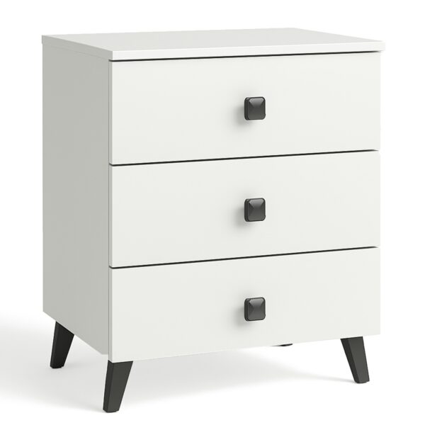 Komoda MOBI K-03 biela/čierna