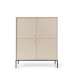 Komoda Mono II 104 cm béžová/čierna