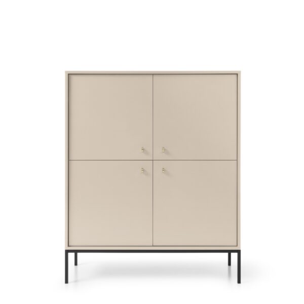 Komoda Mono II 104 cm béžová/čierna