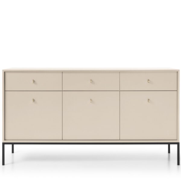 Komoda Mono II 154 cm béžová/čierna