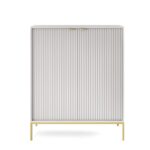 Komoda Nova 104 cm sivá/zlatá