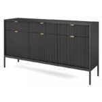 Komoda Nova 154 cm čierna/čierny rám