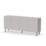 Komoda Paxos 180 cm kašmír/čierna