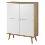 Komoda Primo 107 cm dub Riviéra/biela