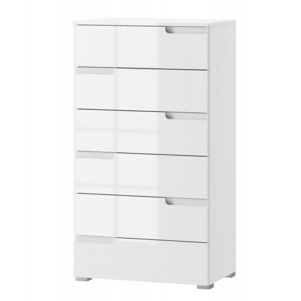 Komoda Selene 3 119 cm biela mat/lesk