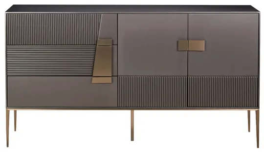 Komoda Stilig ST102 160 cm grafit/zlatá Komoda Stilig ST102 160 cm grafit/zlatá
