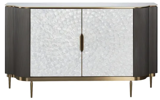 Komoda Stilig ST906 150 cm grafit/krémová/zlatá Komoda Stilig ST906 150 cm grafit/krémová/zlatá