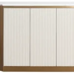 Komoda Stilig ST917 158 cm ecru/zlatá/mramor
