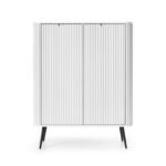 Komoda Zova 103 cm biela/čierna