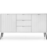 Komoda Zova 168 cm biela/čierna