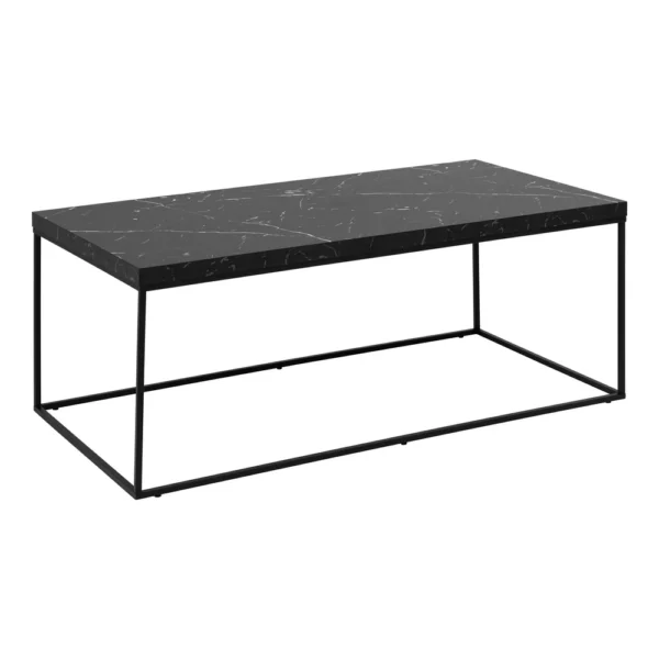 Konferenčný stolík Barossa 110 cm čierny mramor/čierny