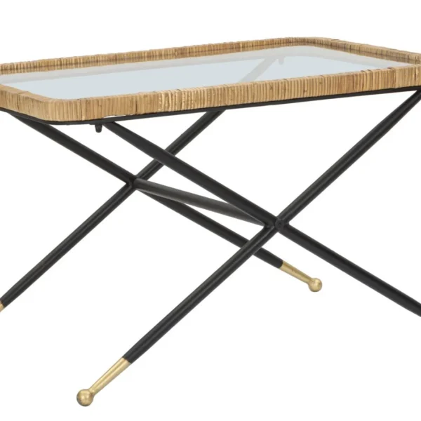 Konferenčný stolík Barth 70 cm hnedý/čierny