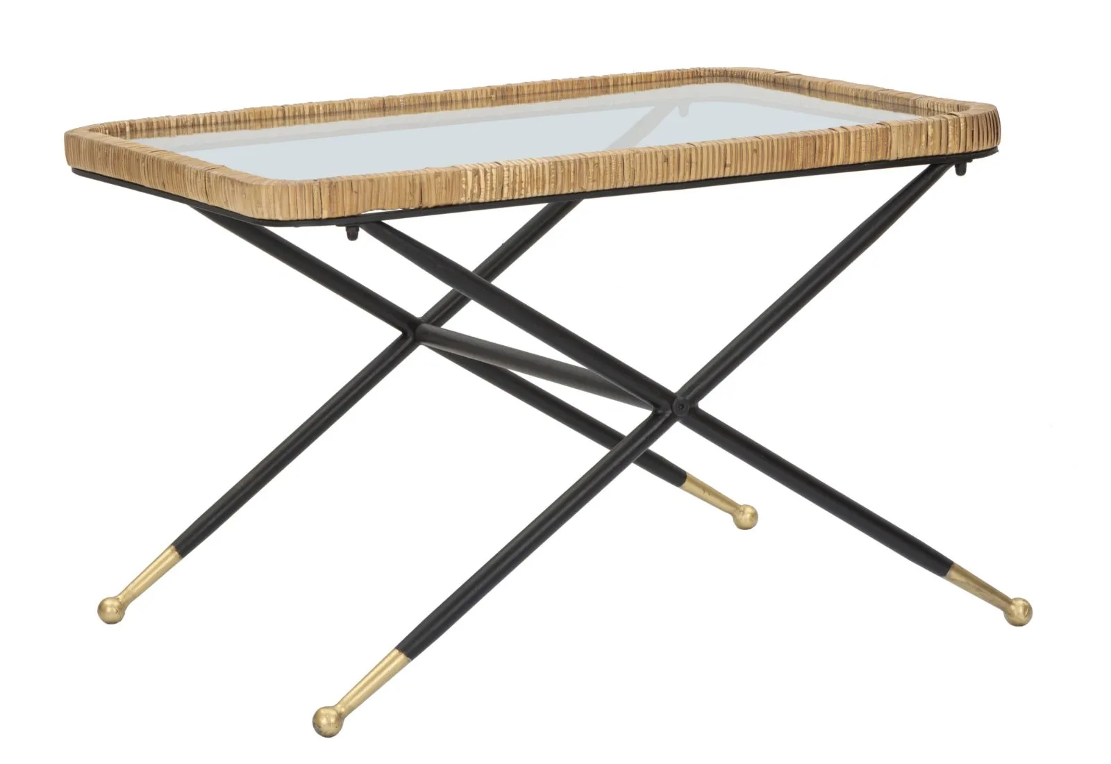 Konferenčný stolík Barth 70 cm hnedý/čierny Konferenčný stolík Barth 70 cm hnedý/čierny