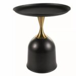 Konferenčný stolík Libra 51 cm čierny/zlatý