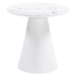 Konferenčný stolík Margos 46 cm biely/mramor I