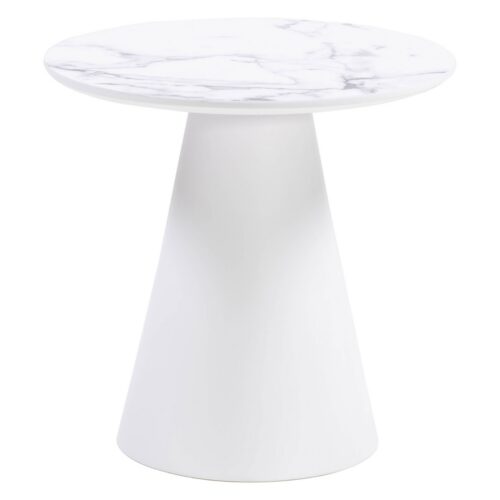 Konferenčný stolík Margos 46 cm biely/mramor I Konferenčný stolík Margos 46 cm biely/mramor I