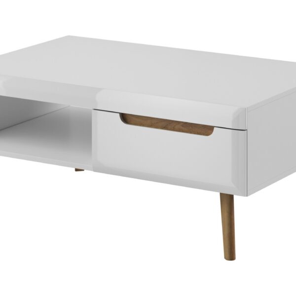 Konferenčný stolík Nordi 107 cm biely/dub Riviéra