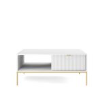 Konferenčný stolík Nova 104 cm biely/zlatý