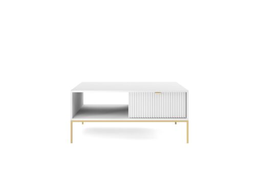 Konferenčný stolík Nova 104 cm biely/zlatý Konferenčný stolík Nova 104 cm biely/zlatý