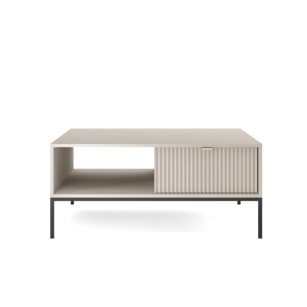 Konferenčný stolík Nova 104 cm kašmír/čierny