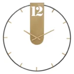 Kovové nástenné hodiny Goldy 60 cm čierne/zlaté